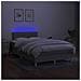 Letto a Molle Materasso e LED Grigio Chiaro 120x190 cm Tessuto - Foto miniatura 2