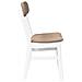 Sedie da Pranzo con Cuscini 2 pz Bianco Legno Massello di Hevea - Foto miniatura 3