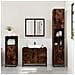 Set Mobili Da Bagno 3 Pz Rovere Fumo In Legno Multistrato - Foto miniatura 3