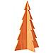 Albero Di Natale Marrone Cera 80 Cm In Legno Massello Di Pino - Foto miniatura 2