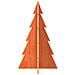 Albero Di Natale Marrone Cera 80 Cm In Legno Massello Di Pino - Foto miniatura 3