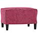 Lusso Casadino -  Poltrona Con Poggiapiedi Rosso Vino 60 Cm In Velluto - Foto miniatura 4