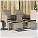 Divano Giardino 2Posti Tavolo Sgabelli Grigio Chiaro Polyrattan - Foto miniatura 2
