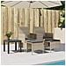 Divano Giardino 2Posti Tavolo Sgabelli Grigio Chiaro Polyrattan - Foto miniatura 3