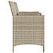 Divano Giardino 2Posti Tavolo Sgabelli Grigio Chiaro Polyrattan - Foto miniatura 6