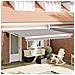 Ombrellone Retrattile Automatico  Grigio Chiaro 400x300 cm, Tessuto di Ricambio per Ombrellone  4x3 m Grigio Chiaro - Foto miniatura 2