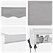Ombrellone Retrattile Automatico  Grigio Chiaro 400x300 cm, Tessuto di Ricambio per Ombrellone  4x3 m Grigio Chiaro - Foto miniatura 8