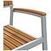 Sedie da Esterno 4 pz Impilabili Grigio Legno Massello di Acacia e Metallo - Foto miniatura 8