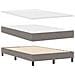 Letto con box spring con materasso e panchina taupe 120x190 cm in tessuto - Foto miniatura 3