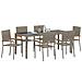 Set da Pranzo per Giardino 7 pcs Grigio 190 x 90 x 75 cm - Foto miniatura 3