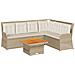 Set Divani da Giardino 5 pz con Cuscini in Polyrattan Beige - Foto miniatura 1