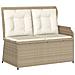 Set Divani da Giardino 5 pz con Cuscini in Polyrattan Beige - Foto miniatura 4