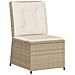 Set Divani da Giardino 5 pz con Cuscini in Polyrattan Beige - Foto miniatura 6
