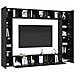 Set mobile TV 10 pcs Rovere nero Media 30.5 x 30 x 90 cm - Foto miniatura 3