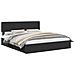 Letto con Contenitore Nero 200 x 200 cm Legno multistrato - Foto miniatura 1