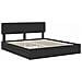 Letto con Contenitore Nero 200 x 200 cm Legno multistrato - Foto miniatura 4