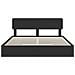Letto con Contenitore Nero 200 x 200 cm Legno multistrato - Foto miniatura 8