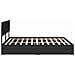 Letto con Contenitore Nero 200 x 200 cm Legno multistrato - Foto miniatura 9