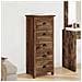 Cassettiera Naturale 45 x 35 x 110 cm Legno di teak solido - Foto miniatura 2