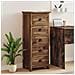Cassettiera Naturale 45 x 35 x 110 cm Legno di teak solido - Foto miniatura 4