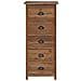 Cassettiera Naturale 45 x 35 x 110 cm Legno di teak solido - Foto miniatura 6