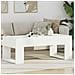 Tavolino da salotto Bianco 110 x 50 x 41 cm Legno multistrato - Foto miniatura 2