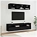 Unità a muro per TV con LED 5 pcs Rovere Nero 80 x 30 x 40 cm - Foto miniatura 2