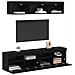 Unità a muro per TV con LED 5 pcs Rovere Nero 80 x 30 x 40 cm - Foto miniatura 3