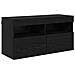 Unità a muro per TV con LED 5 pcs Rovere Nero 80 x 30 x 40 cm - Foto miniatura 8