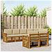 Set divani 8 pcs Naturale e Beige Legno di Acacia Massello - Foto miniatura 2