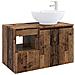 Set di mobili per il bagno 2 pz Legno antico - Foto miniatura 1