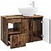 Set di mobili per il bagno 2 pz Legno antico - Foto miniatura 10