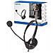 Stereo Headset Earphones with Microphone Stereofonico Cablato Nero auricolare per telefono cellulare - Foto miniatura 1