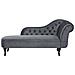 Chaise Longue Destra In Velluto Grigio Nimes - Foto miniatura 17