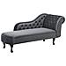 Chaise Longue Destra In Velluto Grigio Nimes - Foto miniatura 20