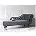 Chaise Longue Destra In Velluto Grigio Nimes - Foto miniatura 11