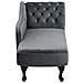 Chaise Longue Destra In Velluto Grigio Nimes - Foto miniatura 9