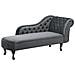 Chaise Longue Destra In Velluto Grigio Nimes - Foto miniatura 10