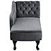 Chaise Longue Destra In Velluto Grigio Nimes - Foto miniatura 21