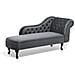 Chaise Longue Destra In Velluto Grigio Nimes - Foto miniatura 12