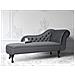 Chaise Longue Destra In Velluto Grigio Nimes - Foto miniatura 2