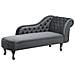 Chaise Longue Destra In Velluto Grigio Nimes - Foto miniatura 5