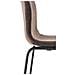 Sgabello Bar Hoover in Tessuto I Sgabello Alto Design 4 Gambe in Metallo I Sedia Sgabello Impilabile con Schienale I Sgabello Bancone H 76 CM Marrone Base Nero - Foto miniatura 5