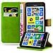 Custodia Compatibile Con Nokia Lumia 625 In Verde Erbe - Coperchio Protettiva Con Chiusura Magnetica, Funzione Stand E Tasca Per Le Carte - Foto miniatura 1