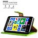 Custodia Compatibile Con Nokia Lumia 625 In Verde Erbe - Coperchio Protettiva Con Chiusura Magnetica, Funzione Stand E Tasca Per Le Carte - Foto miniatura 9