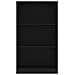 Libreria a 3 Ripiani Nera 60x24x109 cm in Legno Multistrato - Foto miniatura 2