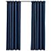 Tende Oscuranti Con Ganci Effetto Lino 2 Pz Blu 140x245 Cm - Foto miniatura 2
