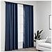 Tende Oscuranti Con Ganci Effetto Lino 2 Pz Blu 140x245 Cm - Foto miniatura 1