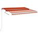 Tenda da Sole con LED Sensore Vento 3,5x2,5 m Arancio Marrone - Foto miniatura 8
