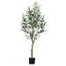 Olivo Artificiale In Vaso Nero Alto 90 Cm - Decorazione Pianta Sempreverde, Pronto All'uso, Leaf Design UK